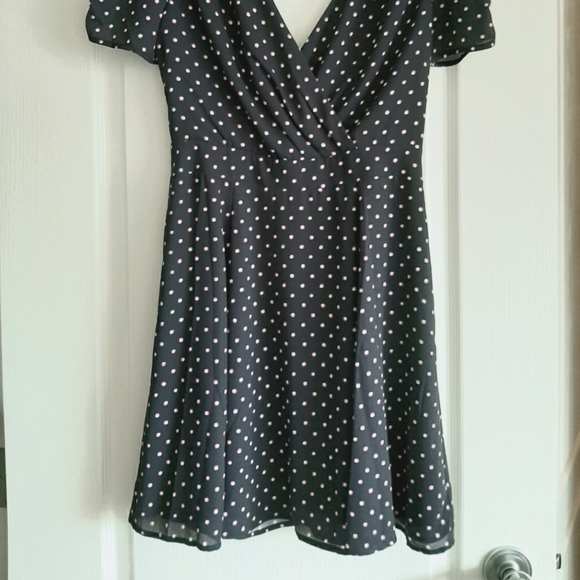 Navy blue polka dot Dress - Picture 2 of 4
